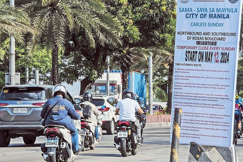 â��Car-free Sundaysâ�� dry run along Roxas Boulevard starts today