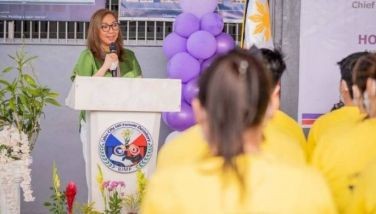 This photo shows a picture of Supreme Court Associate Justice Filomena Singh addressing the persons deprived of liberty at the Cebu City Jail Female Dormitory on May 10. 