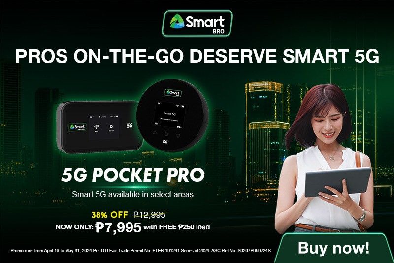 Smart offers the 5G Pocket Pro WiFi device for only P7,995 for a limited time