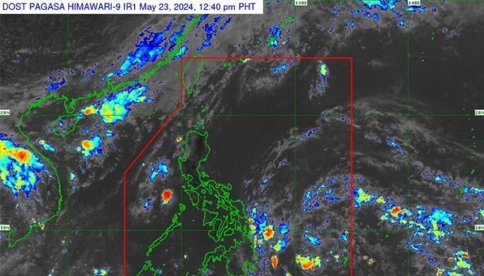 Satellite image from PAGASA as of 12:40 p.m., May 23, 2024