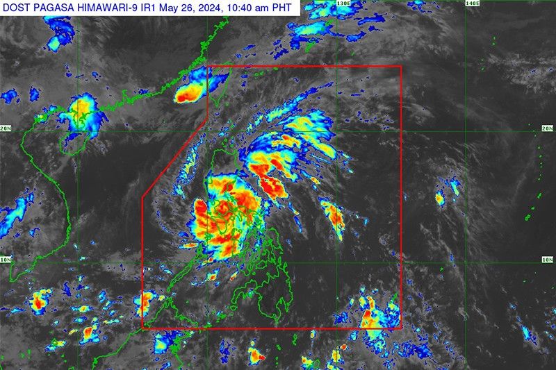 'Aghon' slightly strengthens over Quezon province