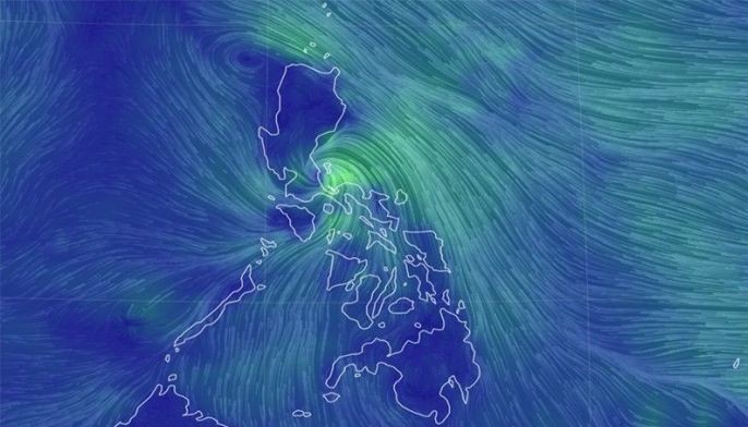 Satellite image of Tropical Storm Aghon as of May 26, 2024.