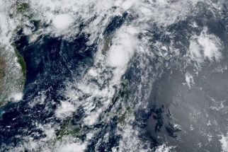 Satellite image shows Typhoon Aghon (international name: Ewiniar) on May 27, 2024.