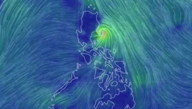 Satellite image of Tropical Storm Aghon as of May 27, 2024.