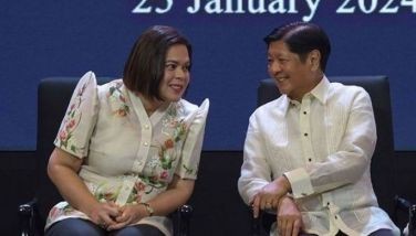President Ferdinand &quot;Bongbong&quot; Marcos Jr. and Vice President Sara Duterte on January 25, 2024. 