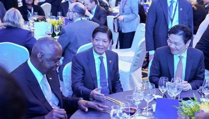President Ferdinand Marcos Jr. attends the opening dinner of the IISS Shangri-La Dialogue, where he engaged in discussions with distinguished leaders, defense ministers, and delegates from across the globe.