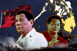 This photo shows former President Rodrigo Duterte and Davao del Norte 1st District Representative Pantaleon Alvarez.