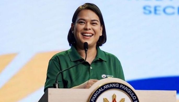 In this photo shared on Facebook on May 25, 2024 shows Vice President Sara Duterte at Panabo Multi-Purpose, Tourism, Cultural, and Sports Center in  Panabo City, Davao del Norte.