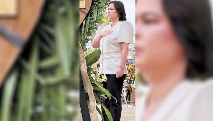 Vice President Sara Duterte at the Independence Day rites in Davao City. 