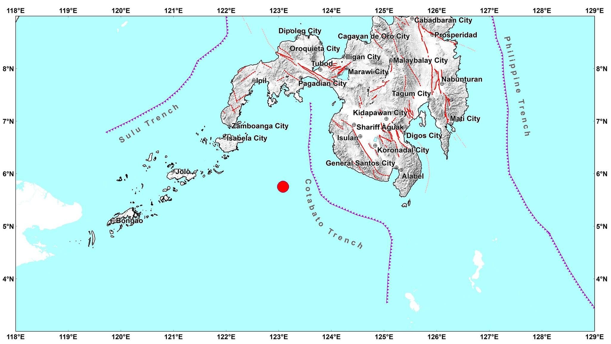 Magnitude 7.1 quake hits waters off Sultan Kudarat Island; no tsunami threat