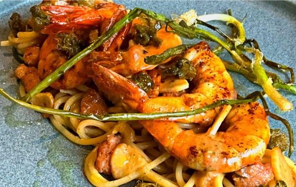 Creamy Shrimp and Chorizo Pasta recipe by Chef Rob Pengson