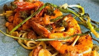 Creamy Shrimp and Chorizo Pasta recipe by Chef Rob Pengson