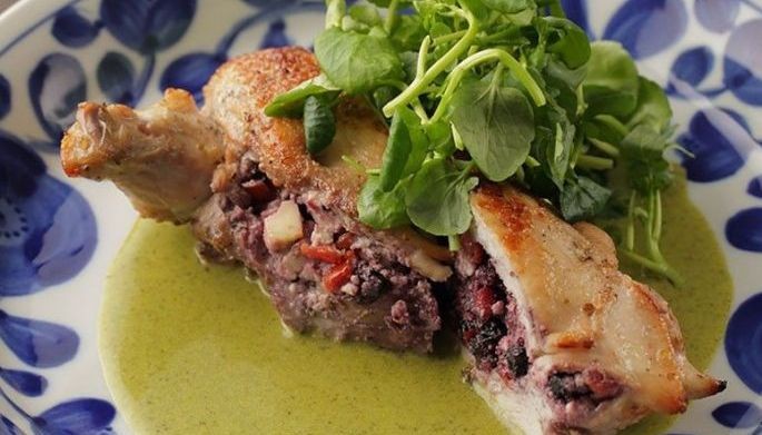 Recipe: Chef Robby Goco's Greek-inspired Blueberry Stuffed Chicken
