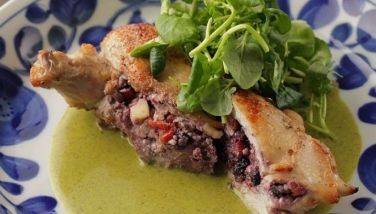 Recipe: Chef Robby Goco's Greek-inspired Blueberry Stuffed Chicken