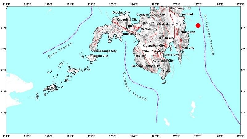 6.8-magnitude earthquake strikes waters off Surigao del Sur