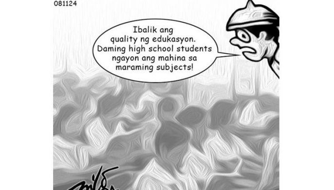 EDITORYAL &mdash; Kalidad ng edukasyon nararapat maibalik