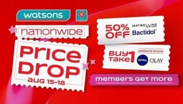 Payday price drop, exclusive deals at Watsons from August 15 to 18