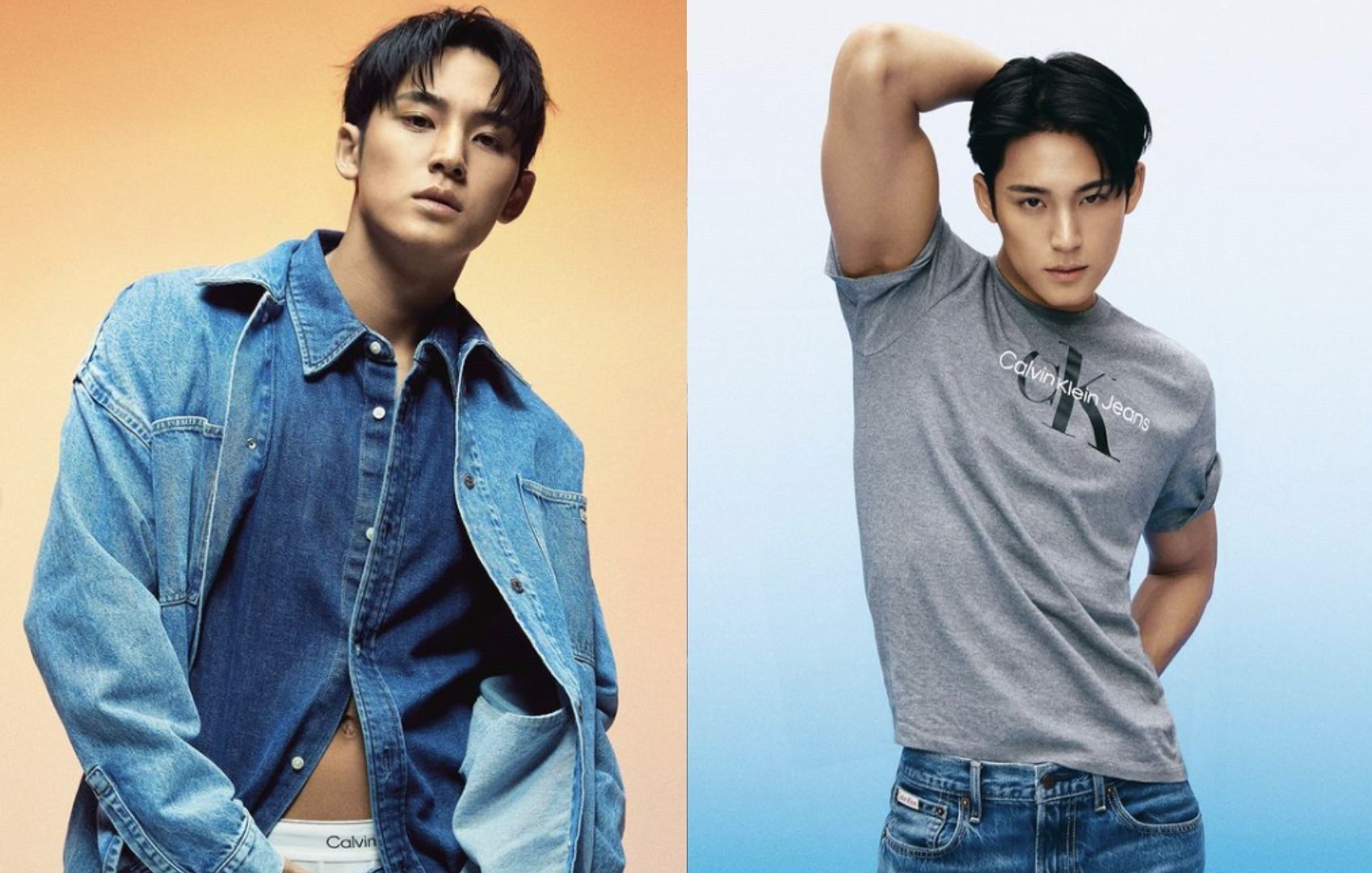 Seventeen's Mingyu models denim for Calvin Klein