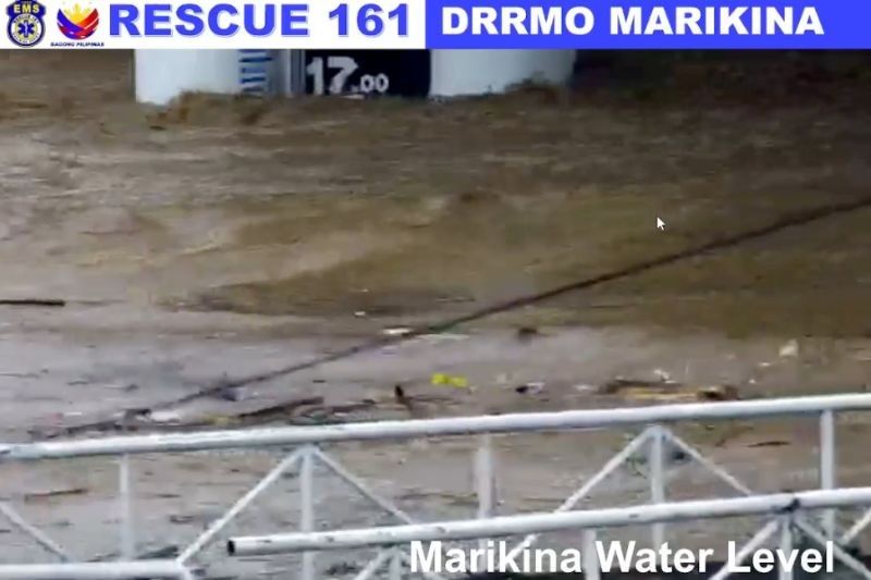 Marikina River on second alarm as water level swells