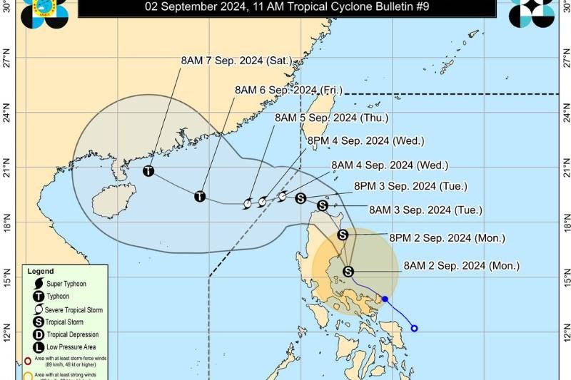 'Enteng' spotted over Infanta, Quezon