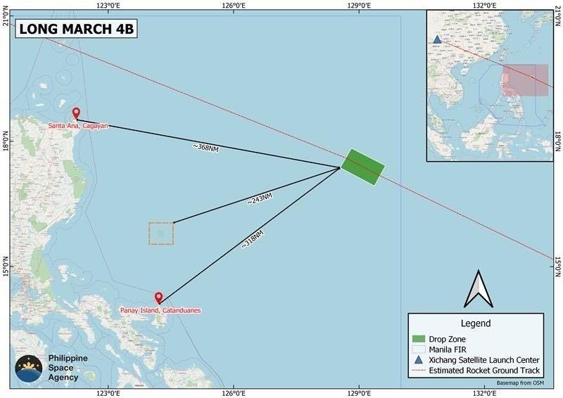 Philippines warned of debris as China launches rocket