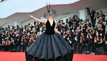 Lady Gaga wears Batman-like headpiece to 'Joker 2' premiere