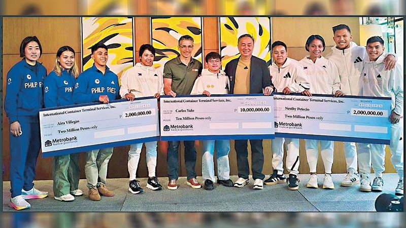 Yulo receives P10 million from ICTSI