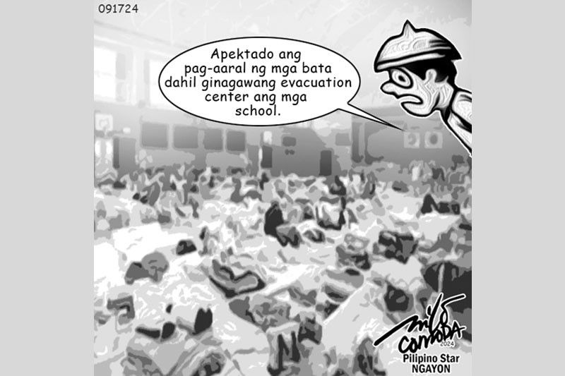 EDITORYAL â�� School, evacuation center na naman!