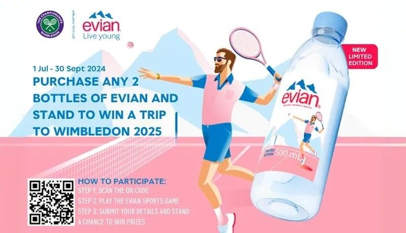 Hydrate and win: Evian's Sports Limited-edition Bottles could take you to Wimbledon 2025!