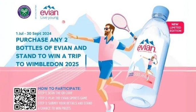 Hydrate and win: Evian's Sports Limited-edition Bottles could take you to Wimbledon 2025!
