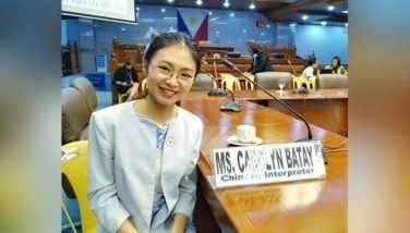 Ex-'PBB' housemate Carol Batay acts as Chinese interpreter at Senate POGO hearings