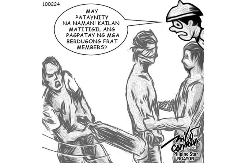 EDITORYAL â�� May patay na naman sa hazing ng fraternity