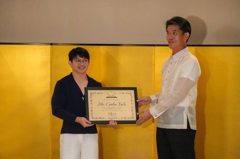 Japanese envoy honors Carlos Yulo for Olympic win