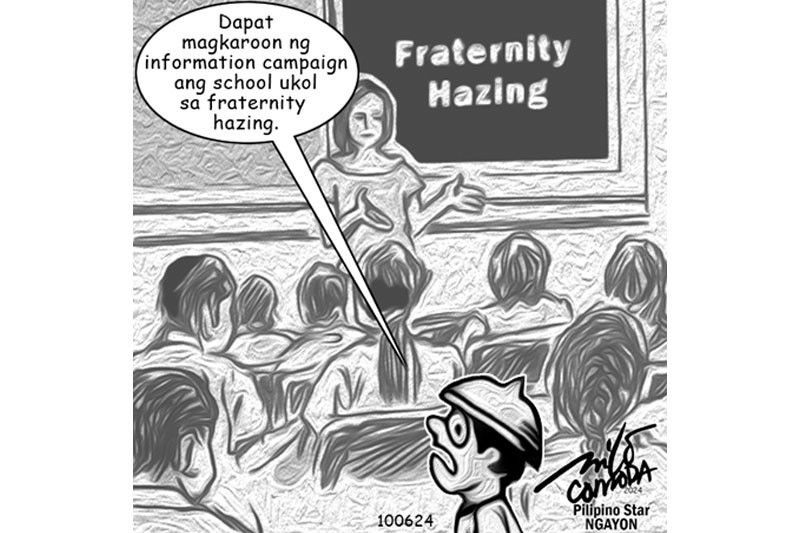 EDITORYAL â�� Imulat ang mga estudyante tungkol sa fraternity hazing