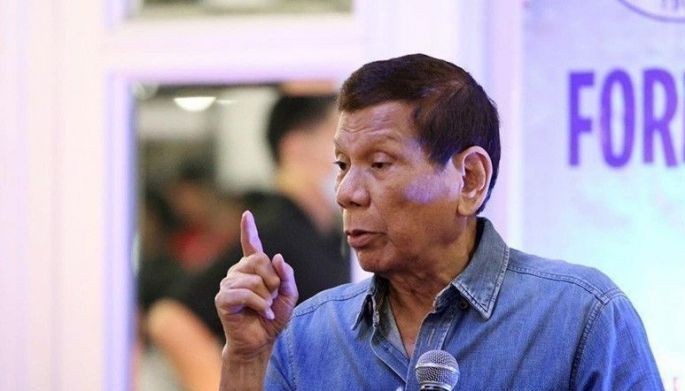 Former President Rodrigo Duterte during an event of the Young Mens&acirc;�� Christian Association of Manila on Oct. 28, 2023. 