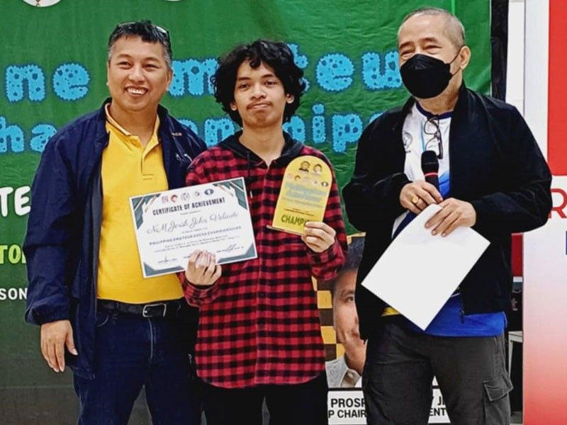 GM aspirant Velarde rules Philippine amateur chess tourney