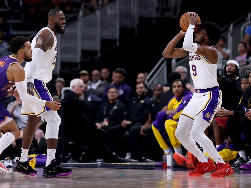 Family affair as LeBron, Bronny James make Lakers bow