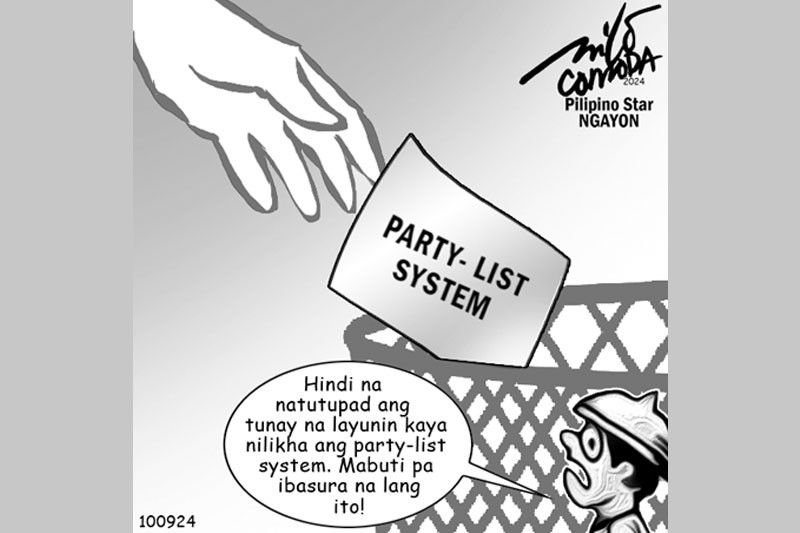 EDITORYAL â�� Ibasura na ang party-list system