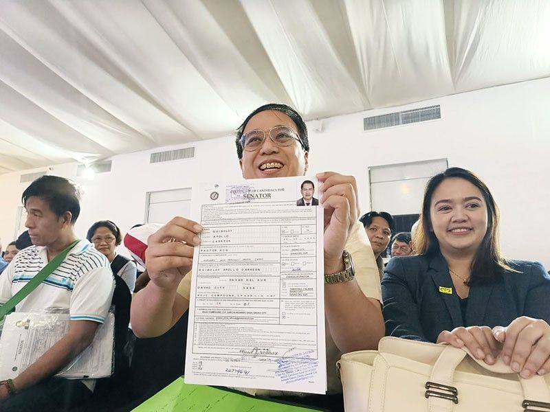 Quiboloy, naghain ng kandidatura para sa pagka-senador â�� Comelec