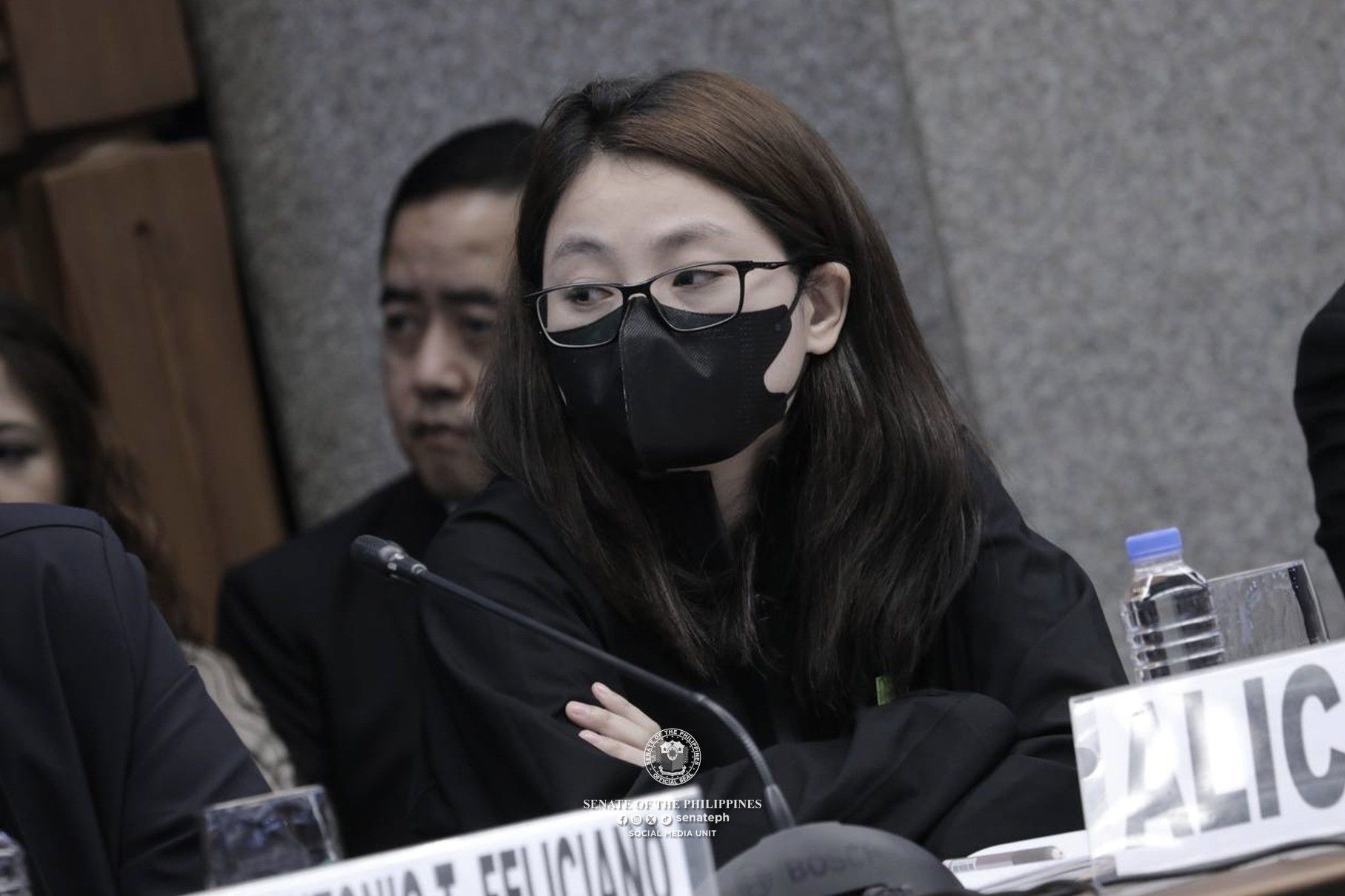 Alice Guo attends the hearing of the Committee on Women, Children, Family Relations and Gender Equality hearing on October 8, 2024.