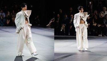 Nadine Lustre sole woman in Rajo Laurel's menswear show