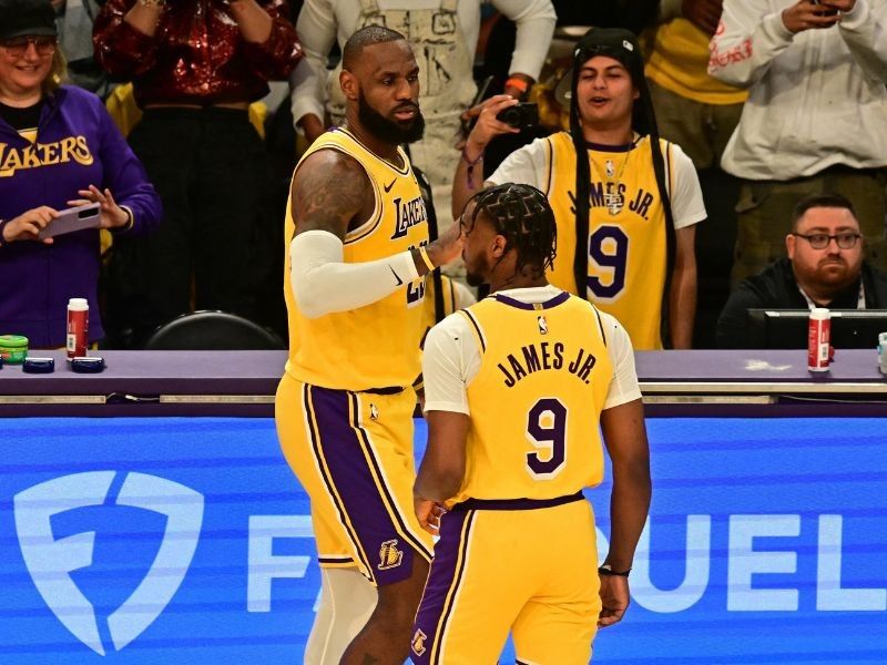 Lakersâ�� LeBron, Bronny James make NBA history with father-son appearance