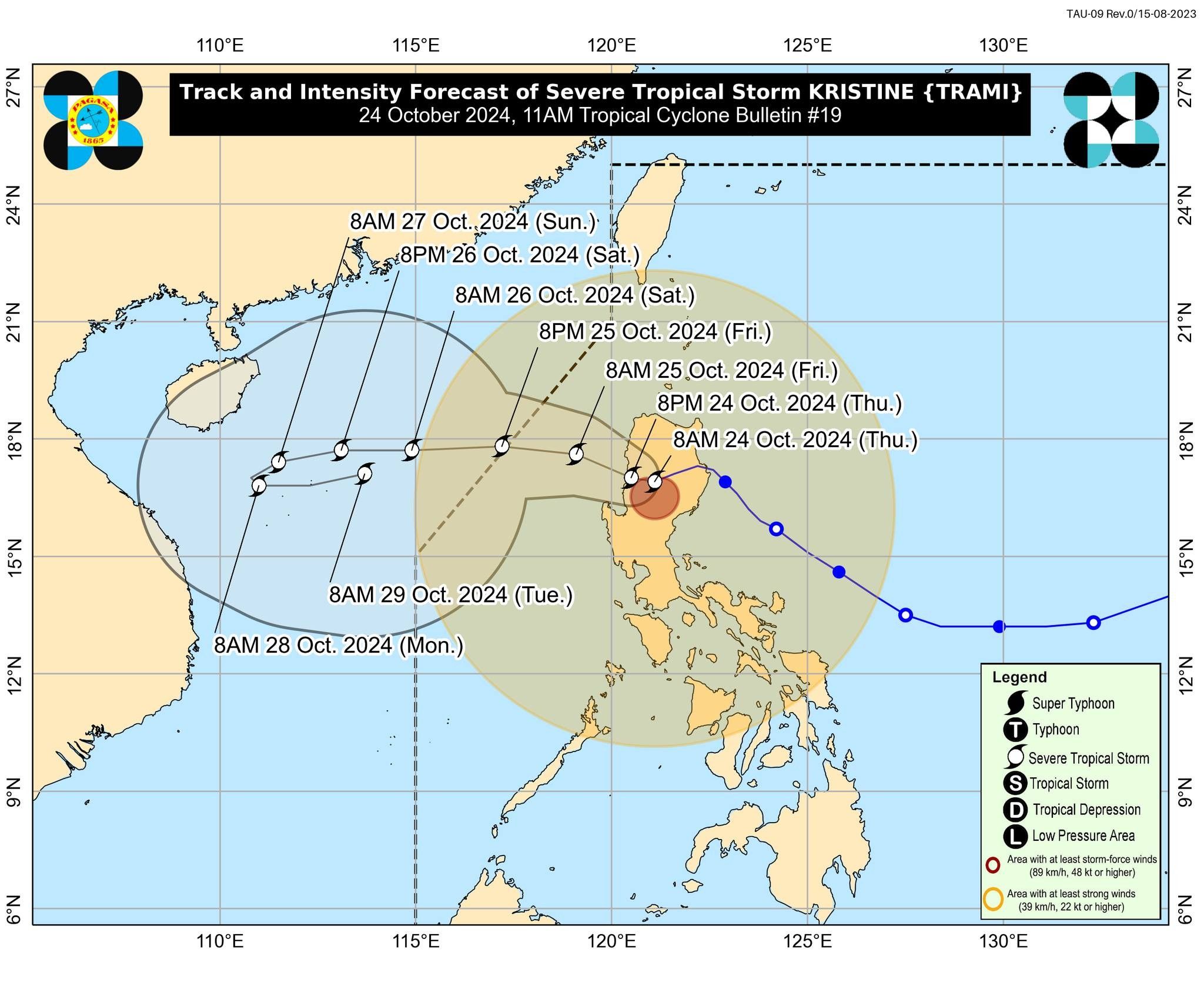 Signal No. 3 remains hoisted in Luzon provinces as 'Kristine' moves over CAR