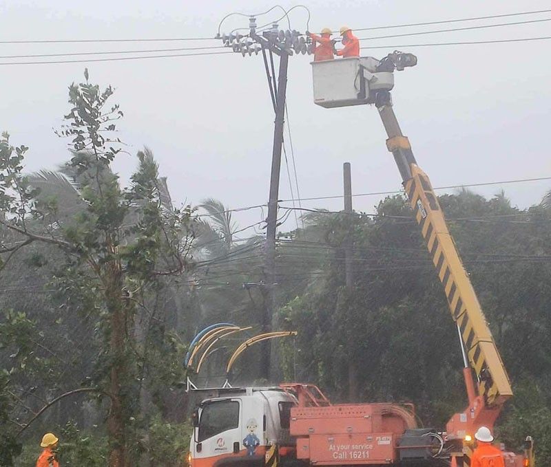 Power back for majority of customers affected by âKristineââ Meralco