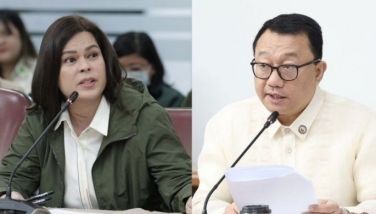 This composite photo shows Vice President Sara Duterte and Rep. Joel Chua at separate public hearings of the House Committee on Good Government and Public Accountability.