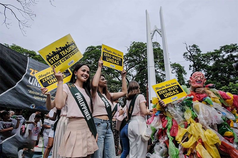 EcoWaste, Miss Earth Foundation appeal for trash-free Undas