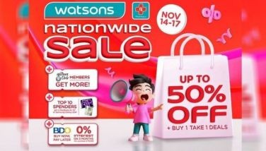 Watsonsâ Nationwide Sale is here! Get the best deals on your fave essentials, new products this November 14 to 17