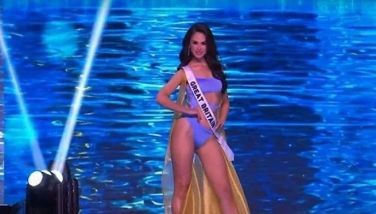 WATCH: Half-Filipina Miss Great Britain at Miss Universe  2024 swimsuit competition