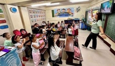 Students attend their classes and flag ceremony as the school year 2024-2025 officially starts at Baguio Central School on July 29, 2024. 