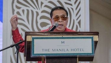 Businessman and former Ilocos Sur governor Chavit Singson files his certificate of candidacy for independent senator at the Manila Hotel on October 7, 2024